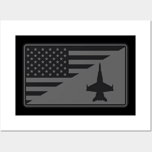 F/A-18 Hornet US Flag Patch (subdued) Posters and Art